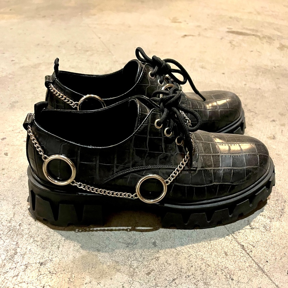 Koi Footwear Platform Chain Loafers